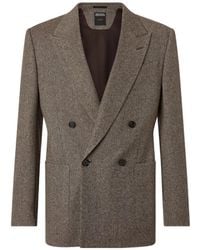 ZEGNA - Light And Dark Wool And Cashmere Jacket - Lyst