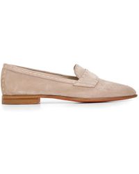 Santoni - Loafer Mit Ziernaht - Lyst