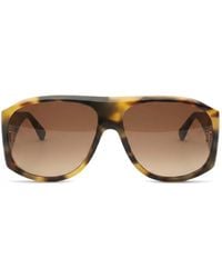 Chloé - Izia Tortoiseshell-Effect Pilot-Frame Sunglasses - Lyst