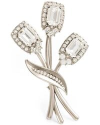 Dolce & Gabbana - Flower Brooch With Rhinestones - Lyst
