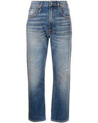 R13 - Straight-leg Cropped Jeans - Lyst