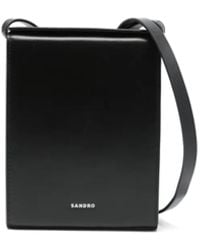 Sandro - レザー メッセンジャーバッグ - Lyst