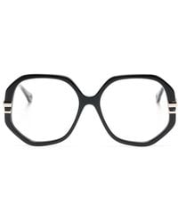 Chloé - Logo-Debossed Square-Frame Glasses - Lyst