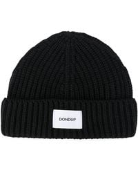 Dondup - Ribbed Logo Beanie - Lyst