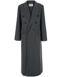 Victoria Beckham - Double-Breasted Virgin Wool Coat - Lyst
