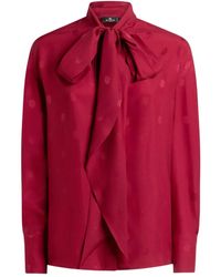 Etro - タイネック ブラウス - Lyst