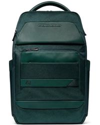 Piquadro - Logo-Plaque Panelled Backpack - Lyst