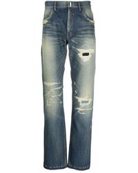 Givenchy - Distressed Straight-Leg Jeans - Lyst