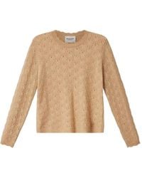 Isabel Marant - Obeline Openwork-Knit Scalloped-Trim Sweater - Lyst