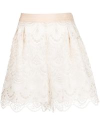 Shiatzy Chen - Art-Deco Lace Shorts - Lyst