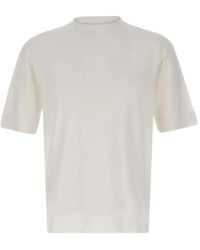 FILIPPO DE LAURENTIIS - Mock-Neck Cotton T-Shirt - Lyst