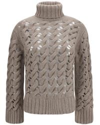 P.A.R.O.S.H. - Perforated Turtleneck Sweater - Lyst