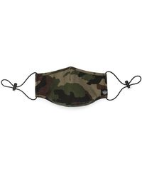 Mostly Heard Rarely Seen Camouflage Print Face Mask - Brown