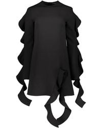 Ellery - Ruffle-Detail Long-Sleeve Mini Dress - Lyst
