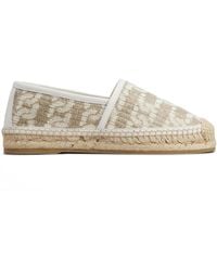 Tod's - Chain-Jacquard Raffia Espadrilles - Lyst