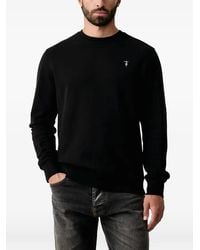 Trussardi - Logo-Embroidered Crew-Neck Sweater - Lyst