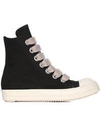 Rick Owens - Jumbolace Cotton High-Top Sneakers - Lyst