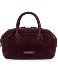 Gianni Chiarini - Medium Gemma Logo-Plaque Suede Satchel Bag - Lyst