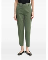 Benetton - Mid-Rise Cropped Trousers - Lyst