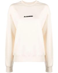 Jil Sander - Logo-Print Cotton Sweatshirt - Lyst