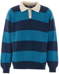 Howlin' - Striped Long-Sleeve Polo Shirt - Lyst