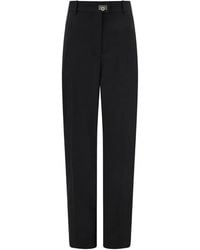 Ferragamo - Buckle-Fastening Tailored Trousers - Lyst