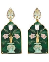 Silvia Furmanovich - Multi-Stone Flower-Vase Earrings - Lyst