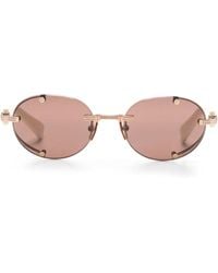 Balmain - Oval-Frame Tinted Sunglasses - Lyst