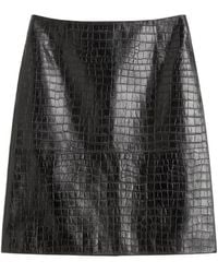 TOTEME - Panelled Embossed Midi Skirt - Lyst