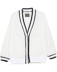 Lorena Antoniazzi - Quilted V-Neck Padded Jacket - Lyst