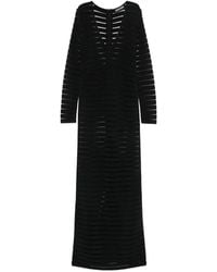 David Koma - V-Neck Openwork Maxi Dress - Lyst