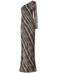 Missoni - One-Shoulder Striped Maxi Dress - Lyst