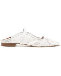 Malone Souliers - Pointed Floral Mesh Mules - Lyst