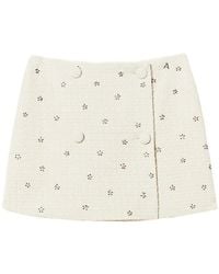 Twinset - Embellished Bouclé Mini Skirt - Lyst