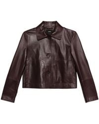 Arma - Emy Lederjacke mit Knopfverschluss - Lyst