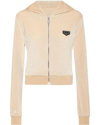 Philipp Plein - Felpa Strass Skull Con Cappuccio - Lyst