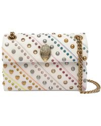 Kurt Geiger - Kleine Kensington Schoudertas Met Studs En Regenboogstreep - Lyst