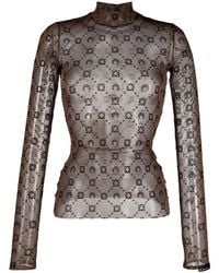 Marine Serre - Regenerated Moonogram Mesh Top - Lyst