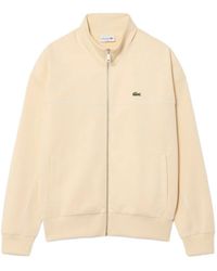 Lacoste - Pull Zippé À Patch Logo - Lyst