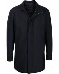 Emporio Armani - Manteau Mi-Long À Col Montant - Lyst