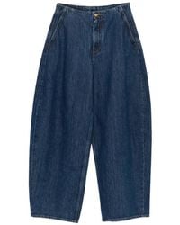 Jil Sander - Leichte Jeans Mit Lockerem Schnitt, Weitem Bein Und Geprägtem Logo - Lyst