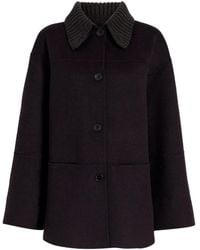 Proenza Schouler - Lisa Knitted-Collar Coat - Lyst