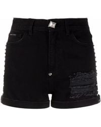 Philipp Plein - Denim Hotpants - Lyst