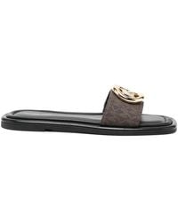 Michael Kors - Milan Logo-Plaque Slides - Lyst