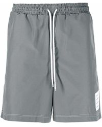 Thom Browne - Drawstring-Waist Track Shorts - Lyst