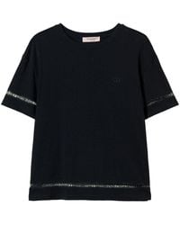 Twin Set - Logo-Embroidered T-Shirt - Lyst