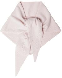 Chloé - Logo-Embroidered Triangular Scarf - Lyst