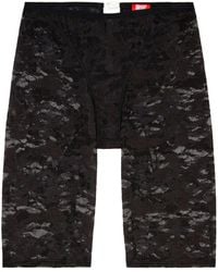 DIESEL - Camouflage Lace Oval D-Logo Shorts - Lyst