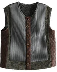 Commun's - Patchwork Buttoned Vest - Lyst