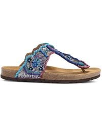 Maliparmi - Sunset Paisley Infrabijoux Bead-Embellished Sandals - Lyst
